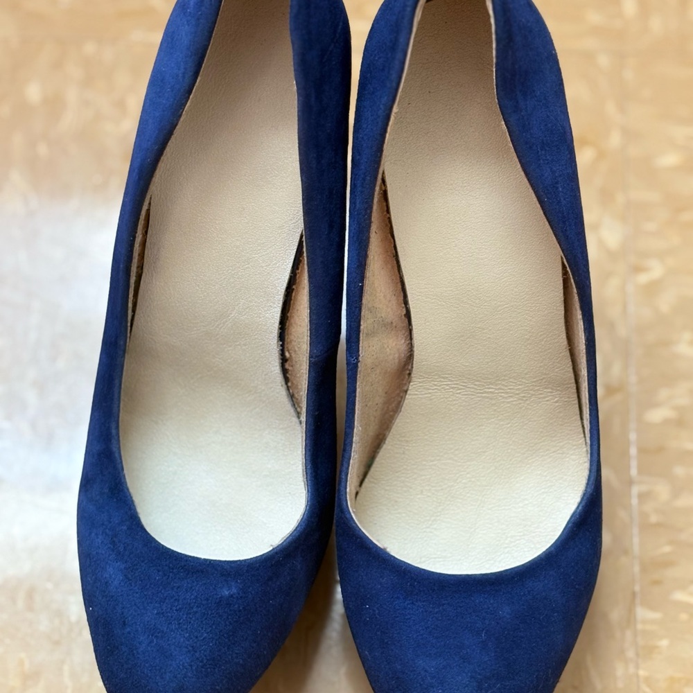 Elegant Blue Suede Women's Shoes
